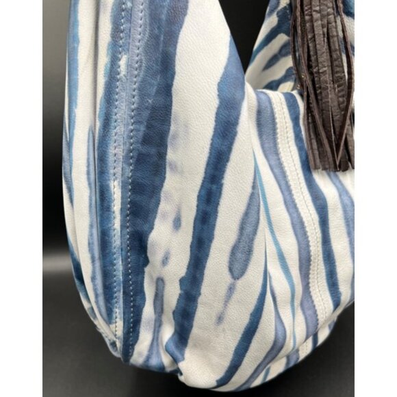 EUC-Tano Handbags - Soft Italian Leather Half Moon Hobo w/Whipped Stitch Handle - Picture 5 of 14